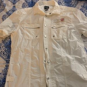 Men’s Armani Exchange short sleeve snap top